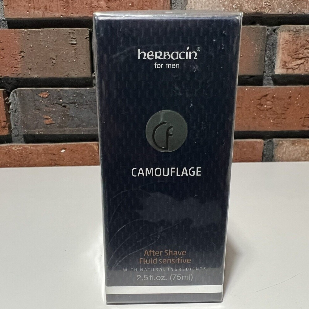 Herbacin For Men Camouflage After Shave Fluid Sensitive 2.5oz New